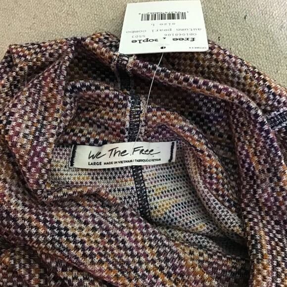 We  the Free Women Oversized Turtleneck Sweater  “Autumn Pearl “  Sz. Lrg NWT - Picture 8 of 9